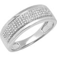 thumbnail image 1 of beryl_creation 2.15 Ct Round Cut White Diamond Men's Wedding Engagement Half Band Ring 14K White Gold Plated 925 Sterling Silver -4.5, 1 of 1