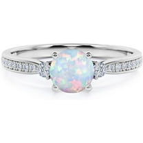 beryl_creation 2.20 Ct Round Cut Fire Opal Wedding Engagement Ring 925 Sterling Silver 14K White Gold Plated For Women's -5