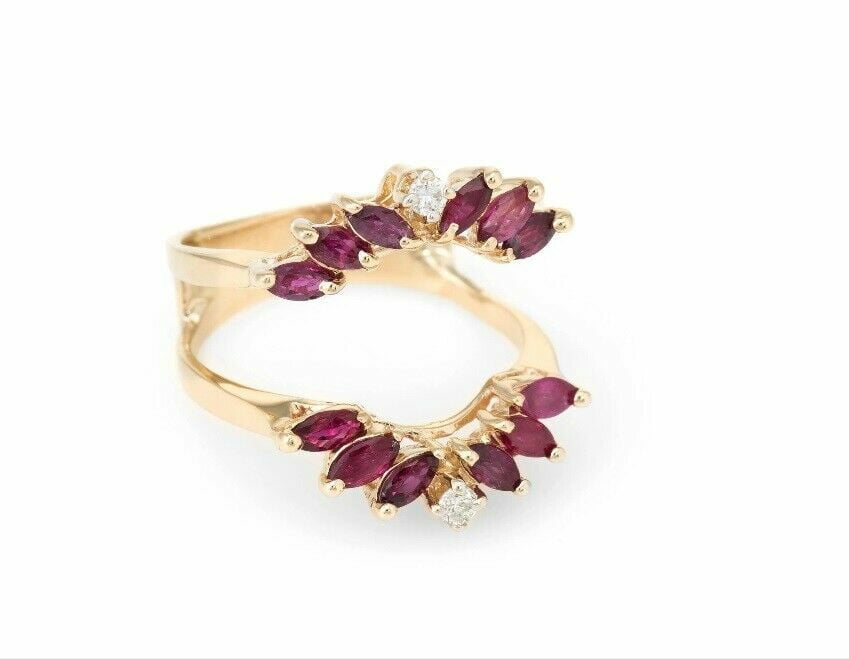 beryl_creation 2.30 Ct Marquise Cut Red Ruby Wedding Engagement ...