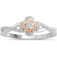 thumbnail image 1 of beryl_creation 2.40 Ct Round Cut White Diamond Flower Promise Engagement Wedding Ring 14k White Gold Finish For Women's & Girls-10, 1 of 3