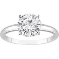 thumbnail image 1 of beryl_creation 925 Sterling Silver 0.55 Ct Round Cut White Diamond Solitaire Wedding Engagement Ring 14K White Gold Plated For Women's -6, 1 of 1