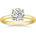 thumbnail image 1 of beryl_creation 925 Sterling Silver 0.70 Ct Round Cut White Diamond Solitaire Wedding Engagement Ring 14K Yellow Gold Plated For Women's -4, 1 of 1