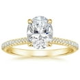 thumbnail image 1 of beryl_creation 925 Sterling Silver 1.20 Ct Oval Cut White Diamond Wedding Engagement Solitaire Ring 14K Yellow Gold Plated For Women's -10, 1 of 2