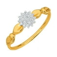 thumbnail image 1 of beryl_creation 925 Sterling Silver 1.80 Ct Round Cut White Diamond Cluster Wedding Engagement Ring 14K Yellow Gold Plated -7.5, 1 of 1