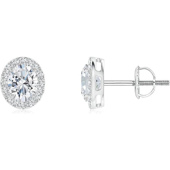 beryl_creation 925 Sterling Silver 2.40Ct Round Cut White Diamond For Women's Stud Earring 14K White Gold Plated