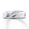 thumbnail image 1 of beryl_creation Men's 1.15 Ct Round Cut White Diamond Wedding Engagement Half Band Pinky Ring 14K White Gold Plated 925 Sterling Silver -5.5, 1 of 3