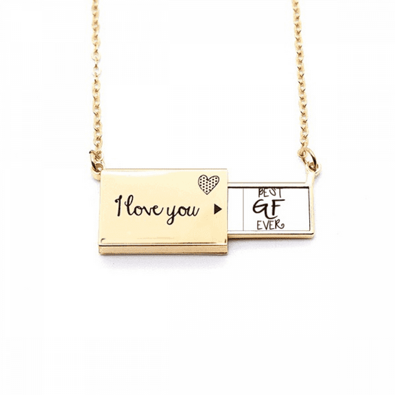 best bf ever valentine's day letter envelope necklace pendant jewelry