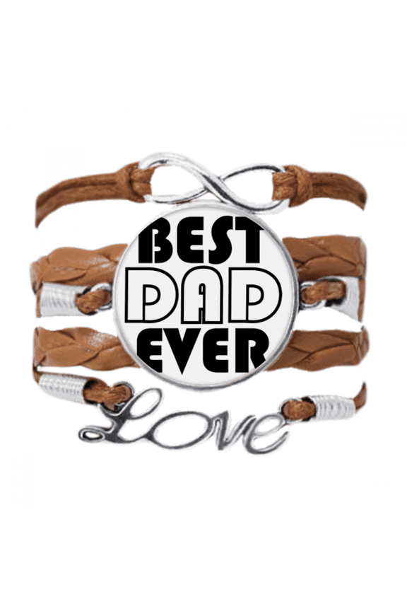 best dad ever quote father's day bracelet love chain ornament wristband