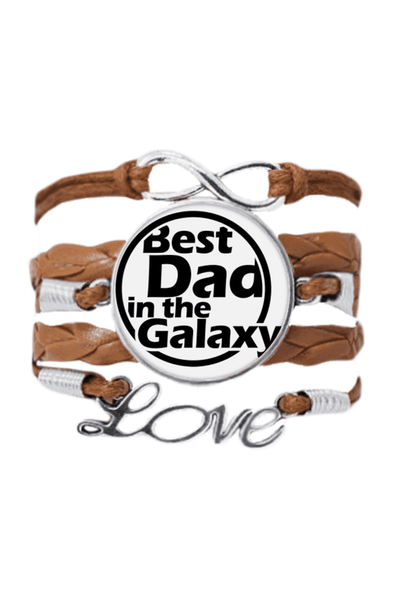 best dad in the galaxy quote father's day bracelet love chain ornament wristband
