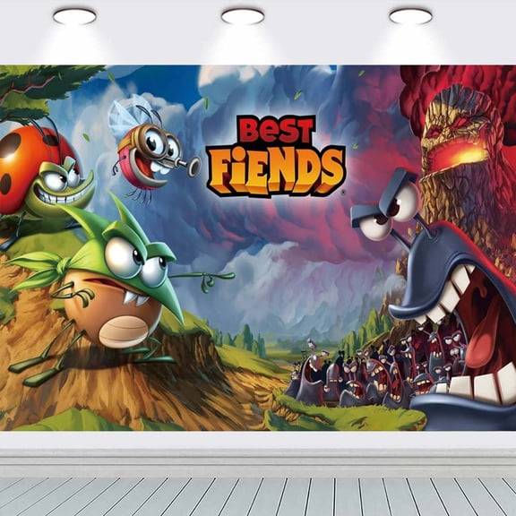 best fiends Backdrop Banner Party Supplies Poster Movie Theme Background for Photography Birthday Decorations