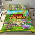 thumbnail image 1 of best fiends Themed Bed Sheet Set Three Piece Set 36x75 In ches Comfortable And Skin Friendly Unique Design Creating A Star Studded Night Home Gifts For Family Friends fans, 1 of 6