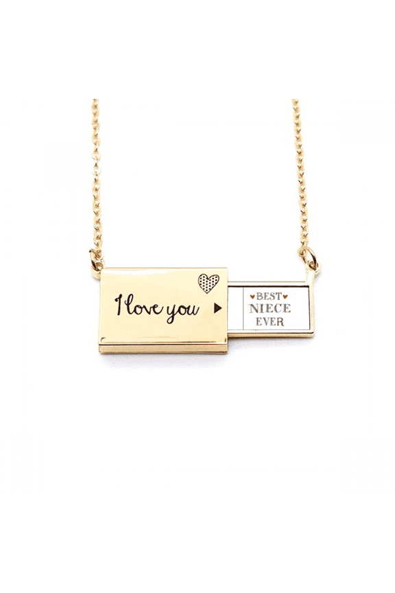 best niece ever quote heart letter envelope necklace pendant jewelry