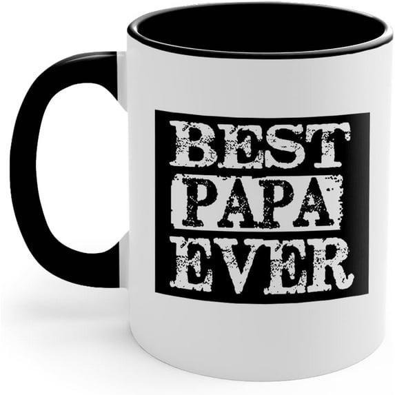 best papa ever Coffee Mug, Gift for Father's Day Coffee Mug,Cool Fathers Day Present Ideas for Daddy,Personalized Anniversary Birthday Presents for Papa Stepdad (Mug07)