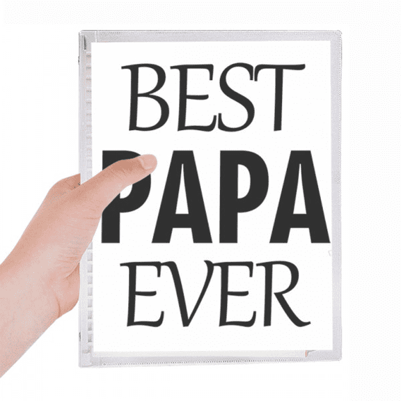 best papa ever quote father's day notebook loose diary refillable journal statiry