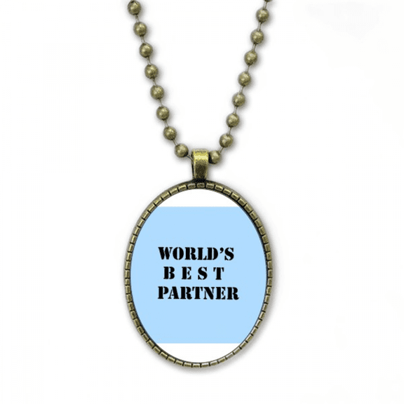 best partner teammate colleague necklace vintage chain bead pendant jewelry collection