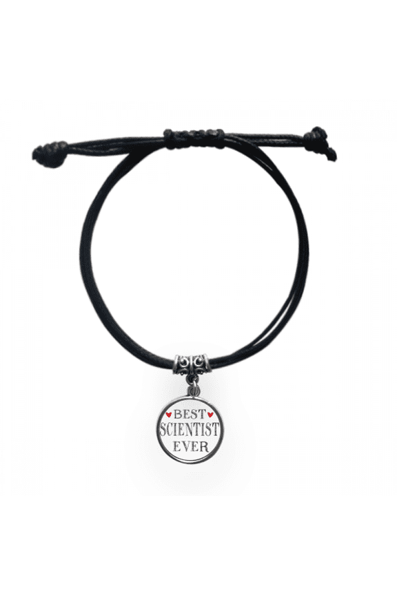 best scientist ever quote profession bracelet leather wristband black jewelry