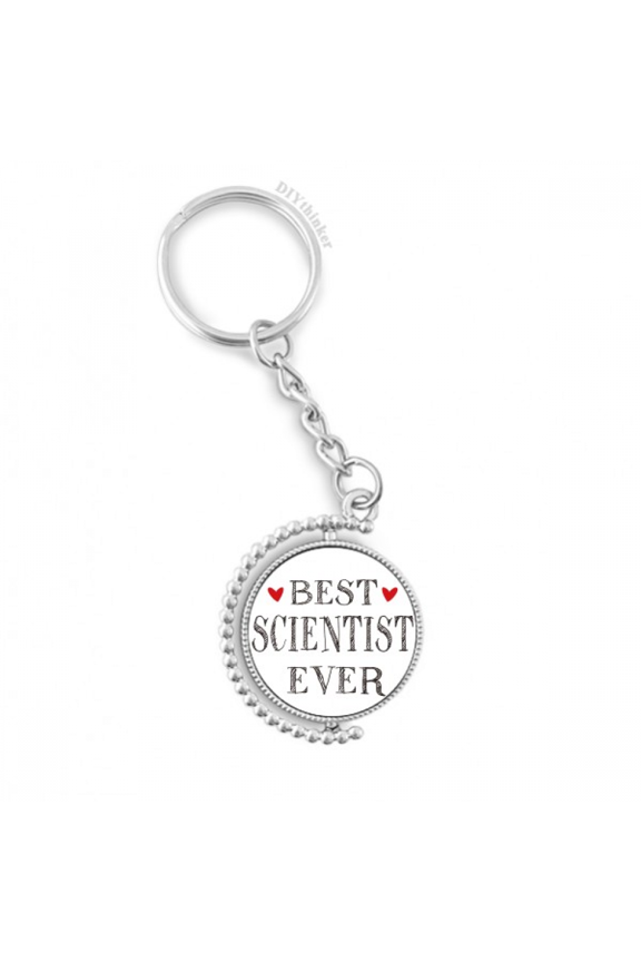 best scientist ever quote profession rotatable keyholder disc accessories chain clip