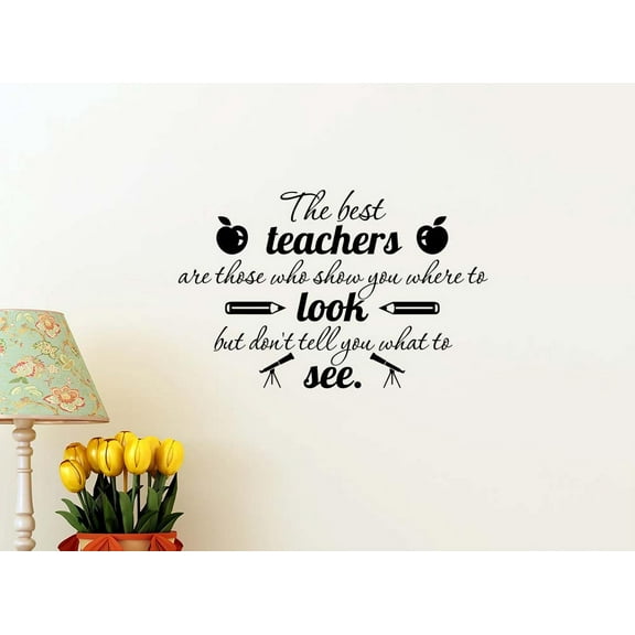 The best teachers are those who show you where to look 23 X 15 calligraphy Sticker Wall Decal Art Decor Cooking Kitchen Motivational Inspirational Wall Sticker Decorative lettering Iron Chef