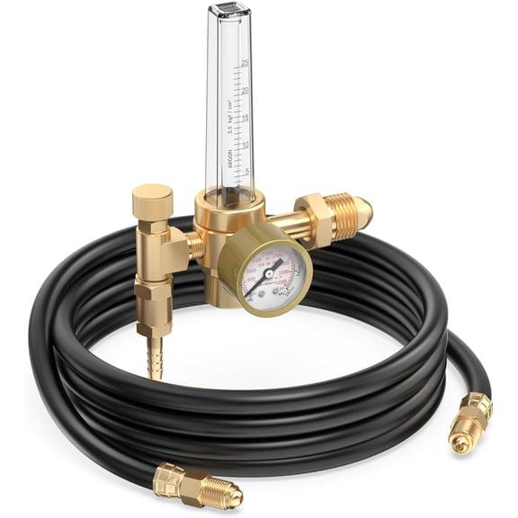 bestarc Argon CO2 Flow Meter Gas Regulator with 8.2FT Gas Hose for MIG TIG Welding