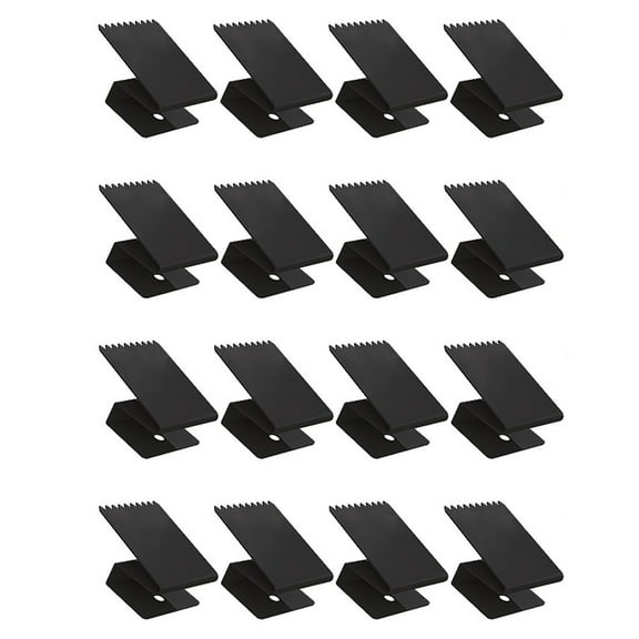 bestolf 16 Pcs Hurricane Window Clips with Serrated Sections Reusable High Strength 1/2 inch Storm Window Protection Panel Clamps with Installation Accessories Hurricane Shutter Hardware