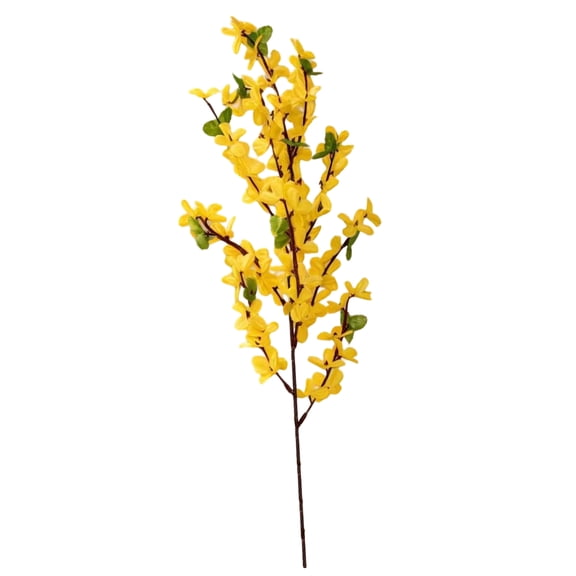 bestolf 23.6" Faux Jasmine Artificial Flower Fake Silk Floral Branch Spray for Home Wedding Vase Filler Party Table Centerpiece (Yellow)