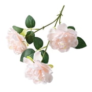 bestolf 3 Heads Blooms Artificial Gardenia Flower Realistic Faux Gardenias Flower Bouquet for Vase Table Decor Fake Silk Flower Stem for DIY Party Wedding Centerpiece