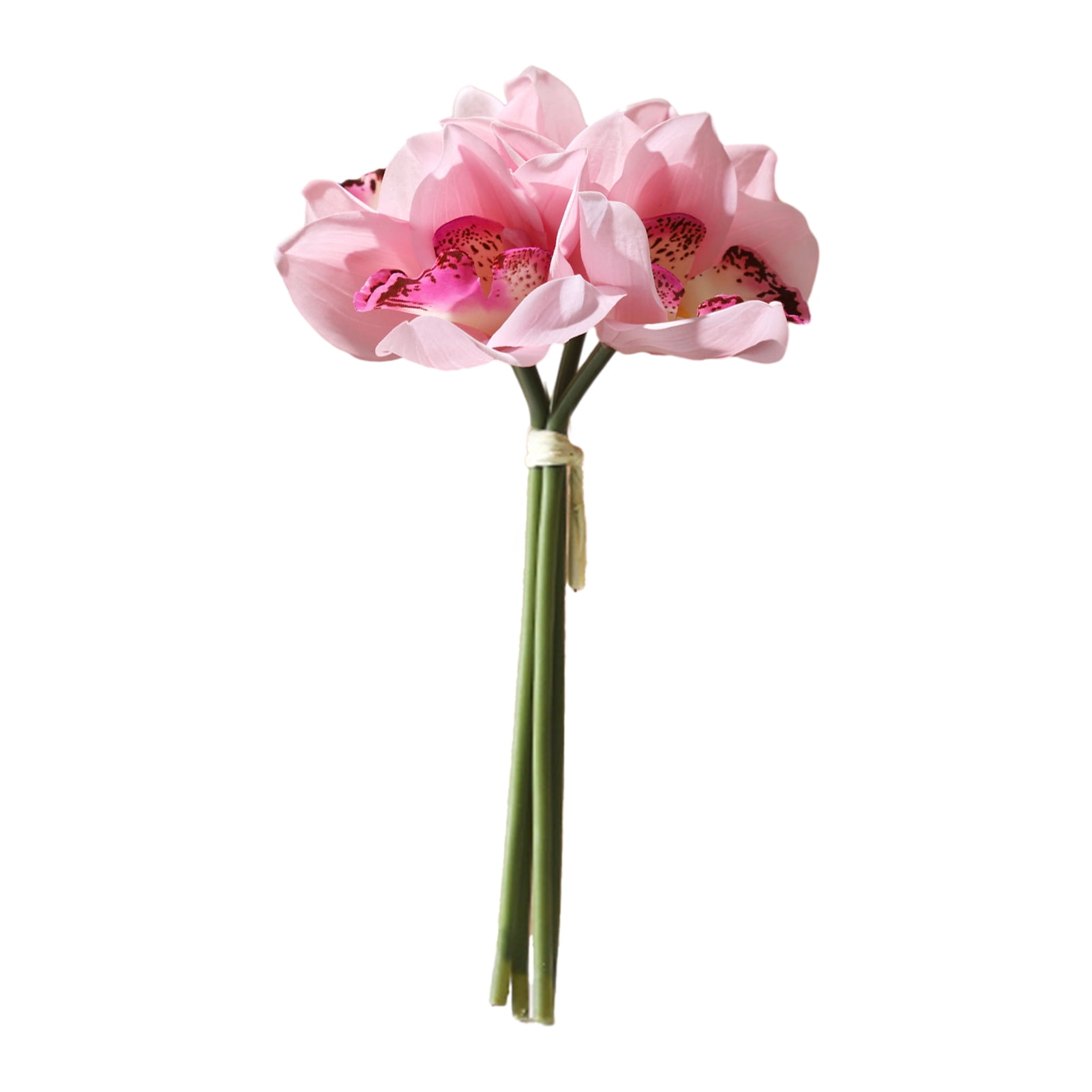 bestolf 4 Bundles Artificial Phalaenopsis Flower Real Touch Large Fake ...