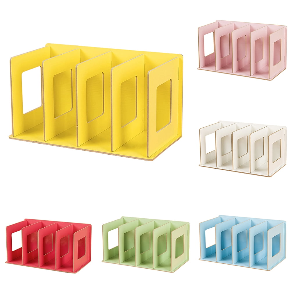Tabletop Grid Rack bestolf 4 Grids Wooden Bookshelf Storage Rack Tabletop Bookcase ...