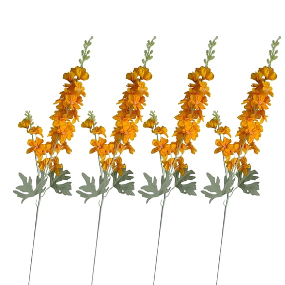 bestolf 4 Pcs Artificial Delphinium Flower for Vase Filler 33.46 Inch Long Stem Fake Larkspur Flower Faux Silk Bouquet for Wedding Home Decor Floral Arrangement