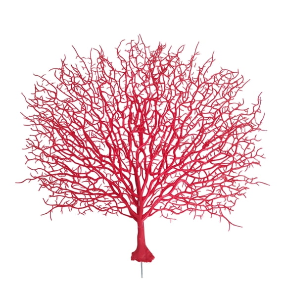 bestolf Artificial Coral Branch 16.5" Simulation Sea Coral Branch Faux Aquarium Ornament for Fish Tank Landscape Wedding Home Decor (Red)