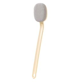 bestolf Bath Brush Long Handle Super Absorbent Bath Sponge Reusable Quick Drying Child Safe Bath Sponge Bathroom Accessory (Beige )