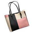 thumbnail image 1 of bestolf Color Block Tote Bag Handbag Stylish Commuter Shoulder Bag Tote Purse for Women Work Daily Life Parties Dating, 1 of 8