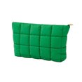 thumbnail image 1 of bestolf Cosmetic Bag Compact Quilted Makeup Bag with Top Zipper Closure Spacious Inner Pocket Travel Organizer Handbag Makeup Pouch (Green ), 1 of 8