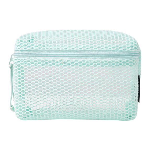 bestolf Cosmetic Bag Zipper Design Adjustable Size Mesh See-Through Washable Travel Makeup Organizer Storage Pouch
