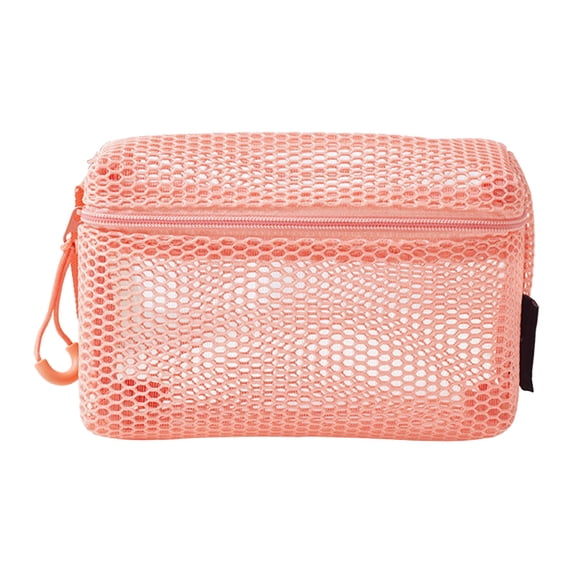 bestolf Cosmetic Bag Zipper Design Adjustable Size Mesh See-Through Washable Travel Makeup Organizer Storage Pouch