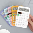 thumbnail image 1 of bestolf Desktop Calculator Solar Powered Battery Operated 12 Digits Round Buttons Large LCD Display Finance Student Calculator Office Supplies, 1 of 8
