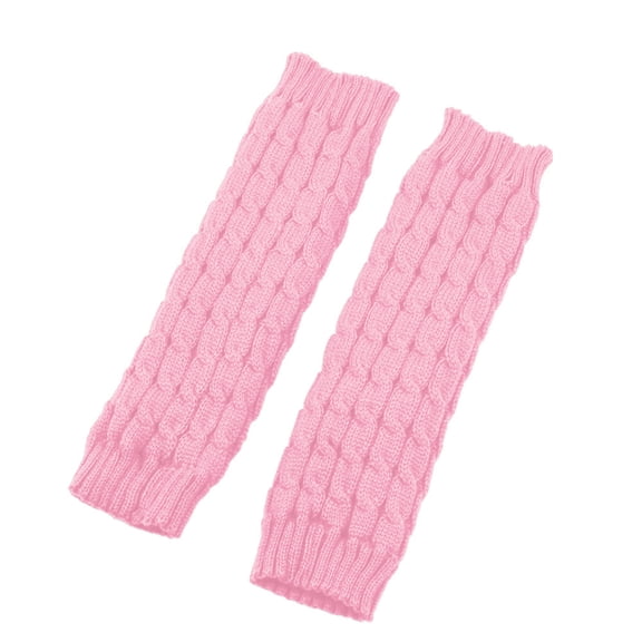 bestolf Fleece Lined Leg Warmers Women Knitted Long Boot Socks Knee-High Thick Calf Warmers for Daily Wear Skating