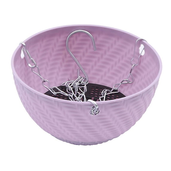 bestolf Hanging Planter for Indoor Plants Wide Mouth Flower Pot with Water Reservoir Plant Pot with Clear Water Level Indicator for Balcony Garden