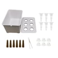 thumbnail image 1 of bestolf Hydroponic Grow Box 6-Hole Planting System Home Herb Planter Vegetable Cultivation Kit for Indoor Gardening (White 1 ), 1 of 8