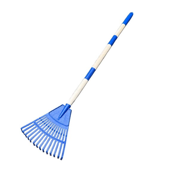 bestolf Leaf Rake Detachable Handle Length Lightweight Lawn Rake Adults Extendable Garden Rake Leaf Collector