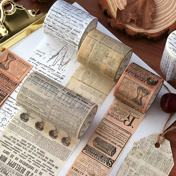 bestolf Masking Tape Gothic Type DIY Decor Retro Adhesive Washi Tape for Scrapbooking