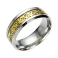 thumbnail image 1 of bestolf Men Titanium Steel Smooth Surface Wedding Band Finger Ring Jewelry Gift, 1 of 7