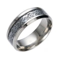 thumbnail image 1 of bestolf Men Titanium Steel Smooth Surface Wedding Band Finger Ring Jewelry Gift, 1 of 7