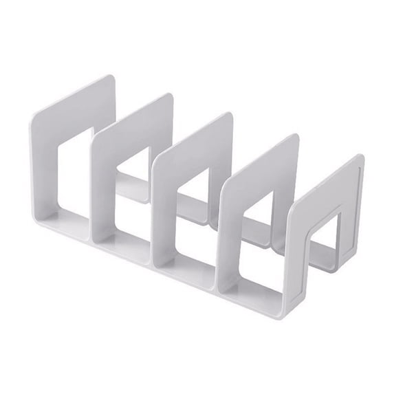 bestolf Modern Geometric Bookend Plastic Desktop Book Holder for Shelves Desk Multi-Purpose Organizer for Home Office School