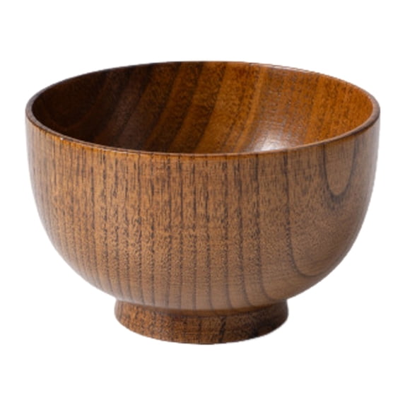 bestolf Natural Jujube Wood Noodle Bowl Handmade Round Soup Salad Bowl ...