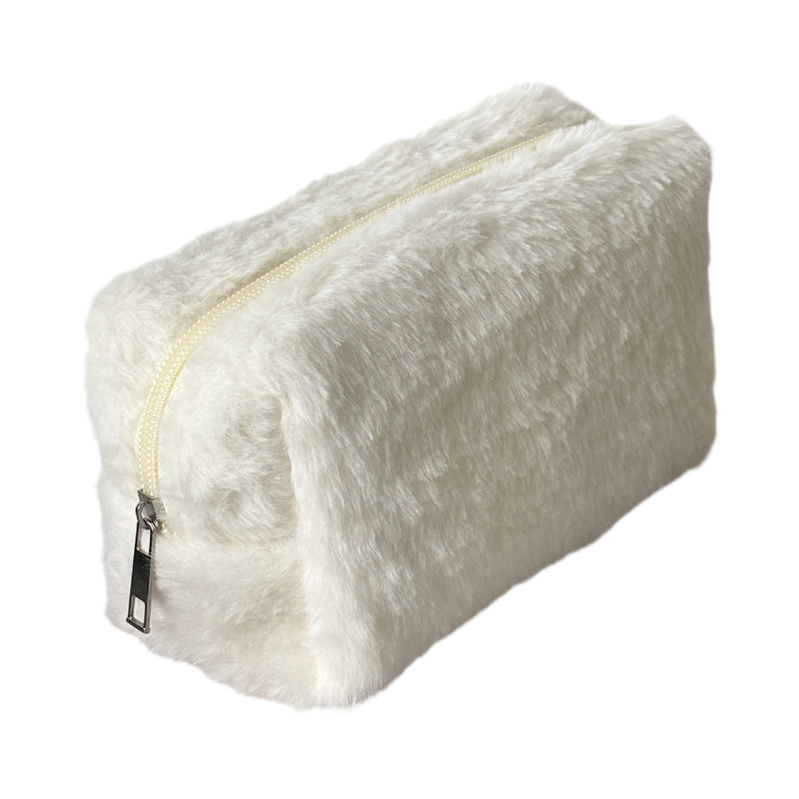 Wlmart Signs bestolf Plush Cosmetic Bag Portable Makeup Bag Fuzzy Toiletry Bag for ...
