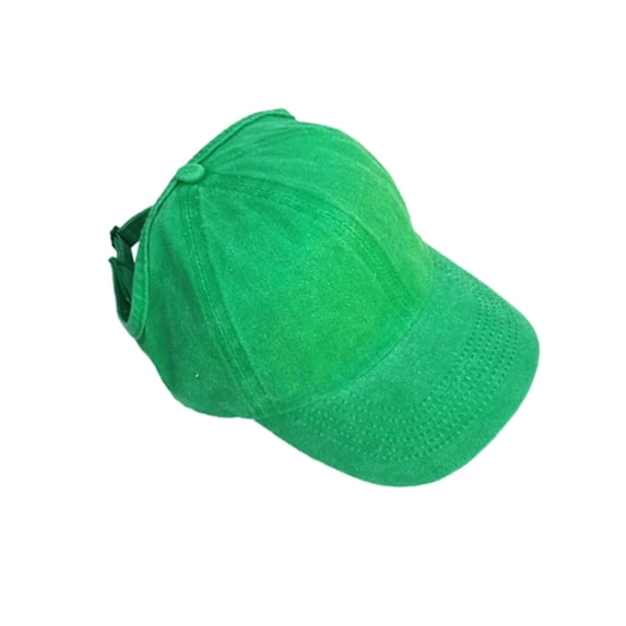 bestolf Semi-Hollow Top Baseball Cap, Baseball Cap with Ponytail Opening, Quick-Dry Fabric Sun Protection Hat for Running Cycling Fitness Activities (Green )