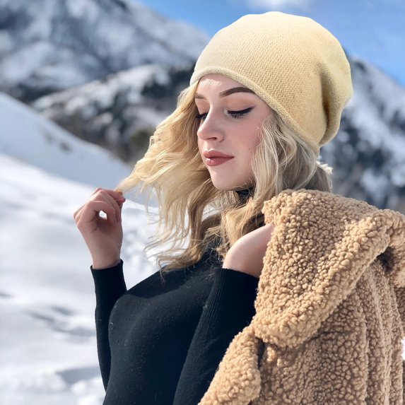 bestolf Slouchy Knitted Hat, Women Men Warm Autumn Winter Hat, Soft Cozy Ski Cap