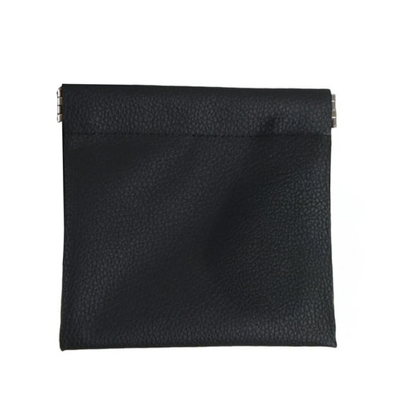 bestolf Snap Closure Pouch Faux Leather Portable Coin Purse Mini Cosmetic Bag Organizer