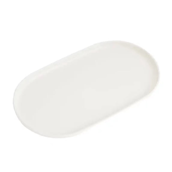 bestolf Stackable Fruit Plate Oval Shaped Reusable Dessert Tray Thickened Food Serving Platter for Camping Coffee Table Snacks Food Prep